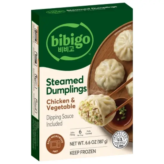 bibigo Frozen Chicken & Vegetable Steamed Dumplings - 6.6oz image {7}