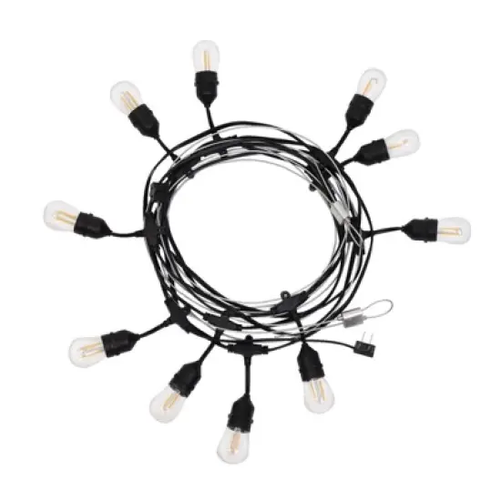 Bella Lucci Holiday Bright Lights LED S14 Patio Light Set Warm White 48 ft. 24 lights image {1}