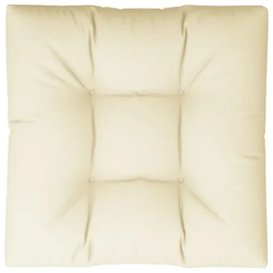 vidaXL Chair Cushion Outdoor Patio Pallet Seat Cushion Sofa Chair Pad Fabric - Cream 27.6" x 27.6" x 4.7" image {5}