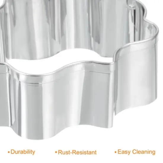 Unique Bargains Versatile Stainless Steel Durable Dishwasher Safe Cookie Cutter Set Silver Tone 3 Pcs image {3}