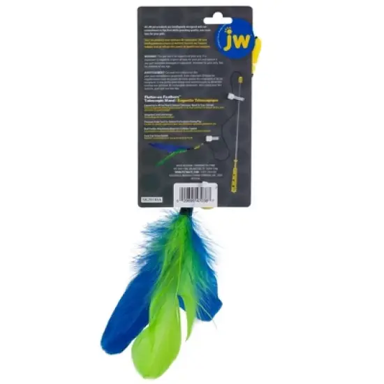 JW Pet Flutter-ee Feathers Telescopic Wand Cat Toy image {1}