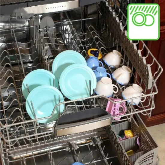 Kidzlane Plastic Play Tea Set for Little Girls - 34 Pieces image {3}