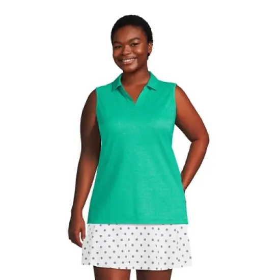 Lands' End Women's Performance Pique Sleeveless Polo image {3}