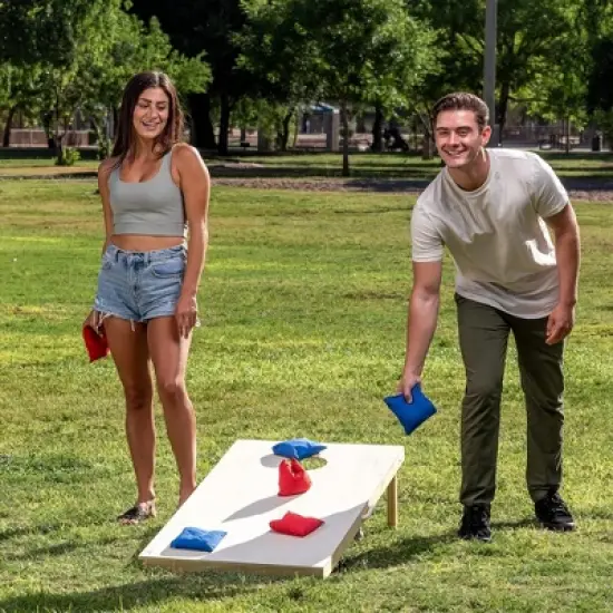 Joyfy 16 Pcs Cornhole Bags for Tossing , 4.7&rdquo; x 4.7&rdquo; Durable Bean Bags Toss Game Set, Outside Lawn Yard Party Game for Kids & Adults image {6}