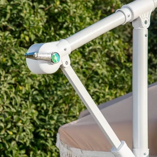 Captiva Designs 9ft Fringed Cantilever Offset Patio Market Umbrella image {5}