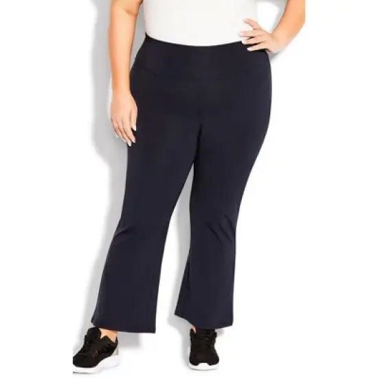 Women's Plus Size Pima Bootleg Legging Navy - average | AVE LEISURE image {3}