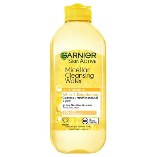 Garnier Brightening & Hydrating Micellar Water with Vitamin C Makeup Remover image {9}
