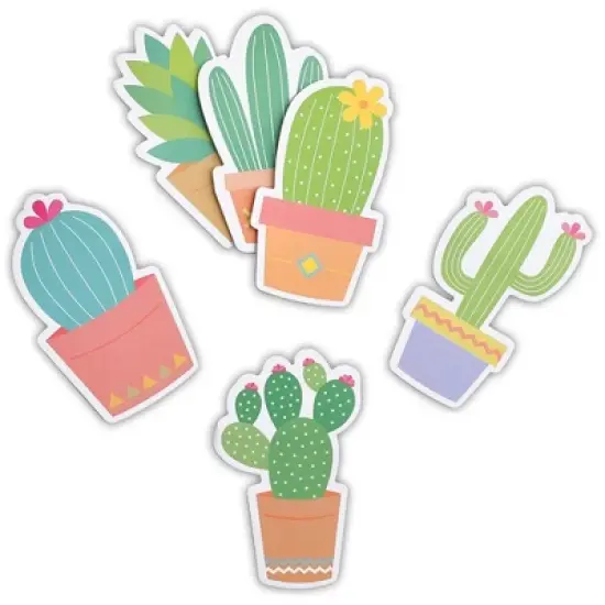 Paper Junkie 6-Pack Cactus Sticky Notes, Cute Succulent Note Pad for Office Stationery Supplies, Adhesive Plant Memo Reminder Notepads, 6 Designs image {4}