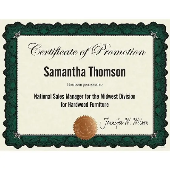 Great Papers Cambridge Certificates 8.5" x 11" Beige/Green 10/Pack (2020006) image {2}