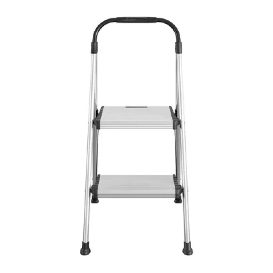 Cosco 2 Step All Aluminum Step Stool: Silver, 225 lb Capacity, No Assembly, Lightweight Stepping Stool for Adults image {10}