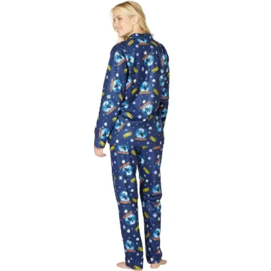The Polar Express Adult Believe Button-Front Coat Shirt And Pants Pajama Set image {3}