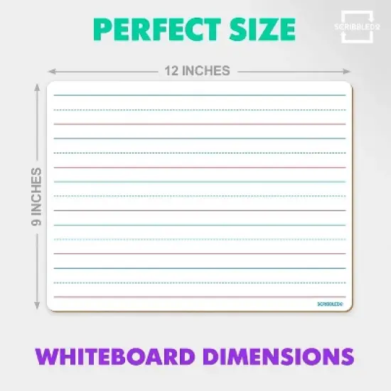 SCRIBBLEDO Ruled Dry Erase Board Lined 9"x12" image {3}