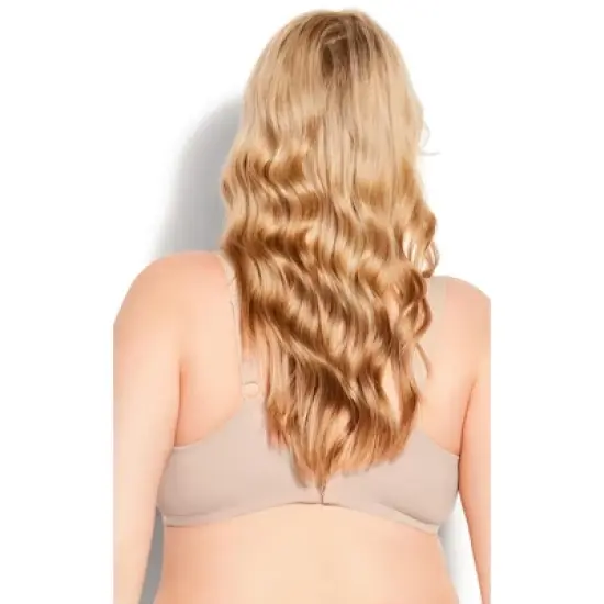 Women's Plus Size  Lace Soft Cup Wire Free Bra - beige | AVENUE image {1}
