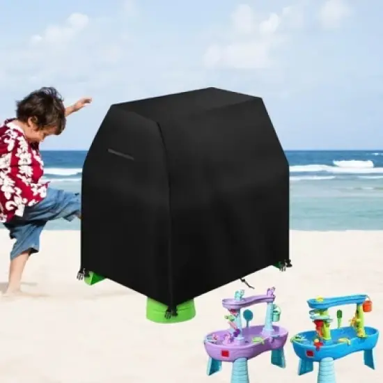 Akefit Water Table Cover Waterproof Outdoor Kids Play Table Protector Black 41in Durable Weatherproof Shield image {4}