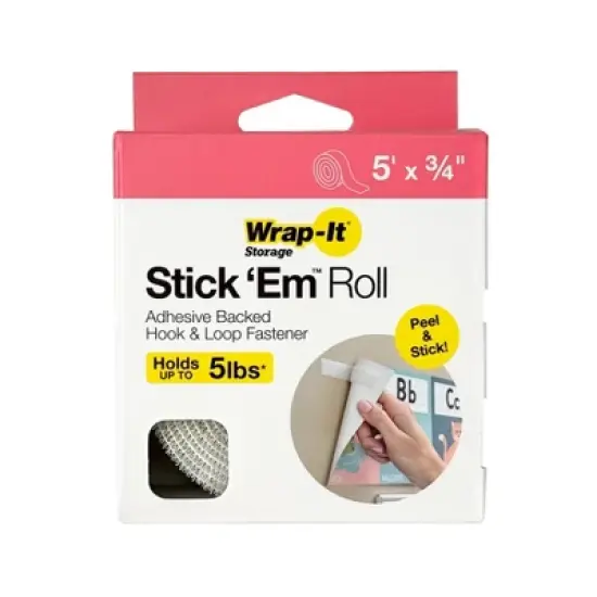 Wrap-It Stick 'Em Roll 5'x0.75" White image {8}