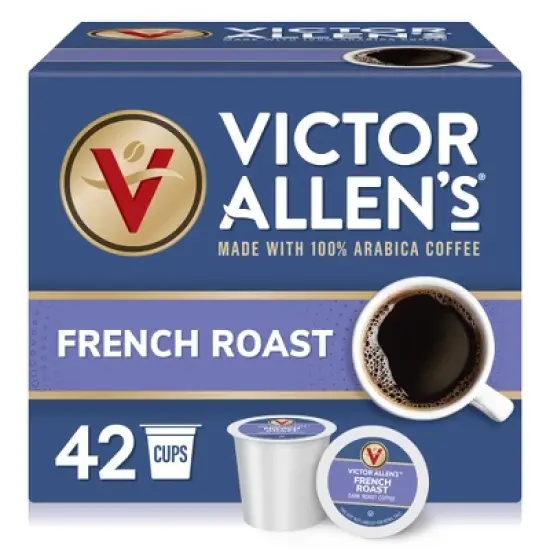 Victor Allen's Coffee French Roast, Dark Roast, 42 Count, Single Serve Coffee Pods for Keurig K-Cup Brewers image {6}