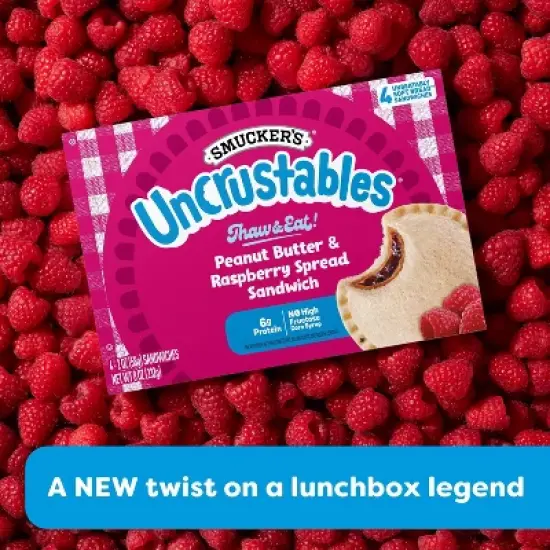 Smucker's Uncrustables Frozen Peanut Butter & Raspberry Spread Sandwich - 8oz/4ct image {9}