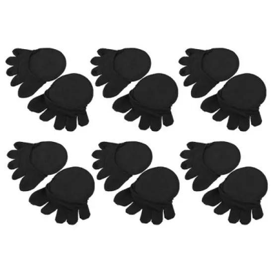 Unique Bargains Women's Cotton Breathable Split Toe Compression Socks Non-Slip 6 Pairs image {6}