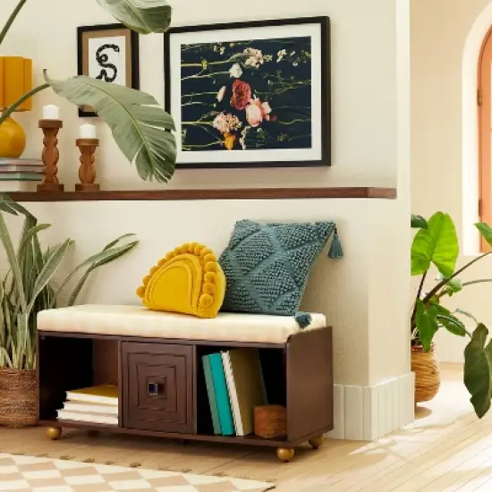 Serra Bench with Cushion - Opalhouse&trade; designed with Jungalow&trade; image {1}