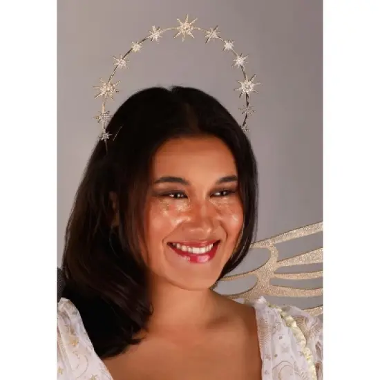 HalloweenCostumes.com Women's Plus Size Gold Starburst Angel Halloween Costume | Adult Plus Size Angel Costumes image {1}