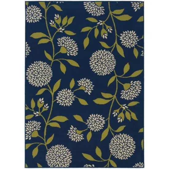 Cozumel Floral Patio Rug Blue/Green image {9}