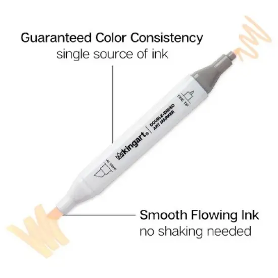 KINGART PRO Double-Ended Markers 12 Neutral Colors image {1}