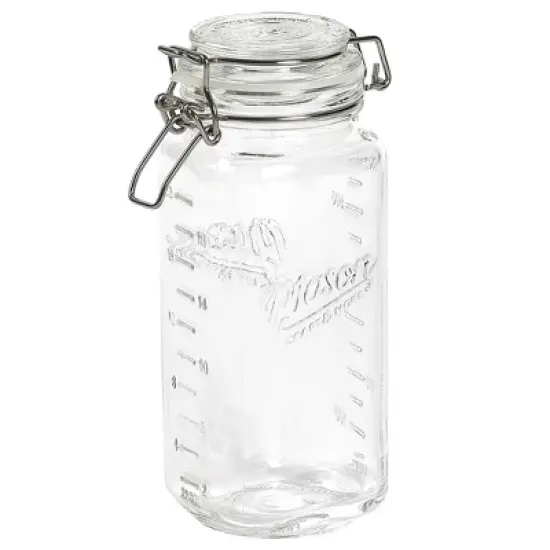 Mason Craft & More 22oz Set of 4 Mini Clamp Jars: Glass Canning Jars for Crafting, Hand Wash, Clear image {4}