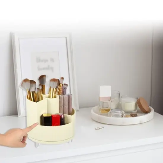 Unique Bargains Home Office Bathroom Rotating 360-Degree Rotatable Makeup Organizer 1 Pc image {2}