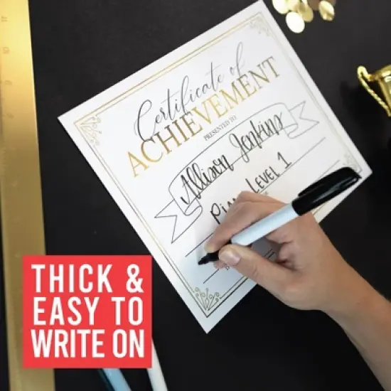 Hadley Designs Elegant Gold Award Certificates of Achievement for Students, Set of 25 image {3}