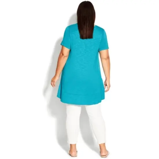 Women's Plus Size  Alisha Swing Tunic - blue | AVENUE image {1}