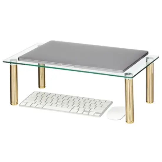 mDesign Large Flat Platform Riser Shelf for Laptop Computer or TV image {7}