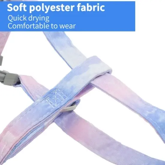 Unique Bargains Escape Proof Lightweight Cat Harness and Leash Set for Large and Small Cat Travel Walking Small Purple image {4}