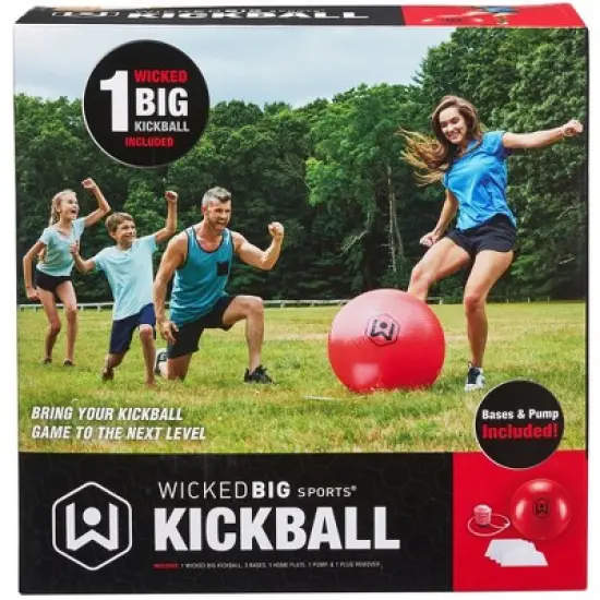Wicked Big Sports: 20" Red Kickball - Giant Inflatable, Bases, Pump Included image {10}