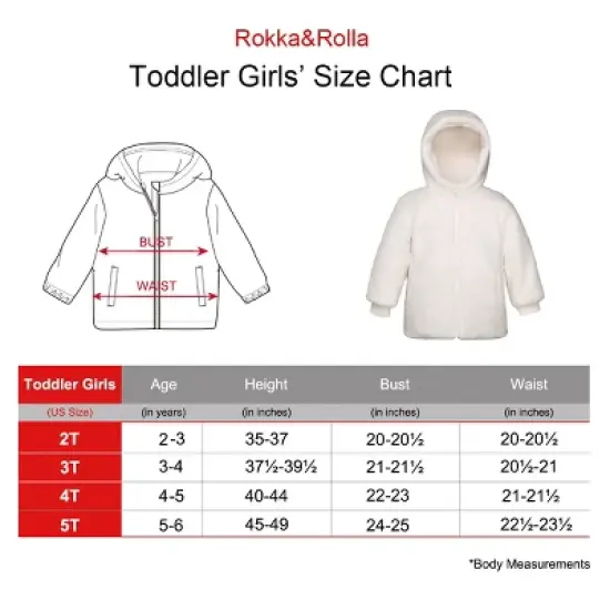 Rokka&Rolla Toddler Little Girls' Fleece Faux Fur Jacket image {1}