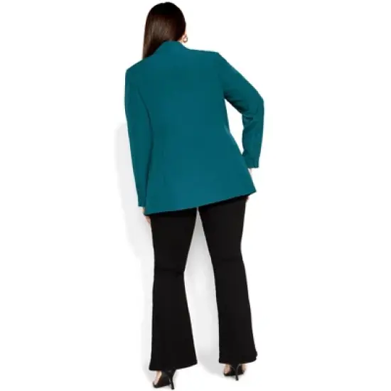 Women's Plus Size  Hannah Jacket - teal | CITY CHIC image {1}