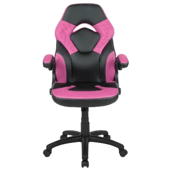 Emma and Oliver Gaming Racing PC Chair with Flip-up Arms image {2}
