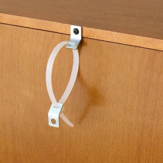 Wood and Fabric Vinyl Decorative Storage Cabinet - Hearth & Hand&trade; with Magnolia image {5}