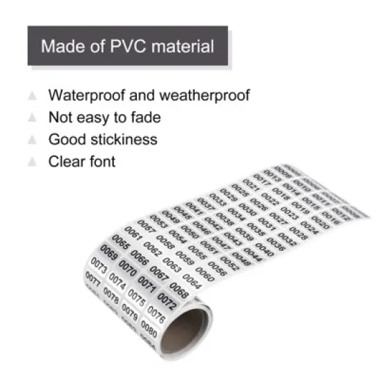 Unique Bargains Office Warehouse Self-Adhesive Consecutive Number Sticker Labels image {2}