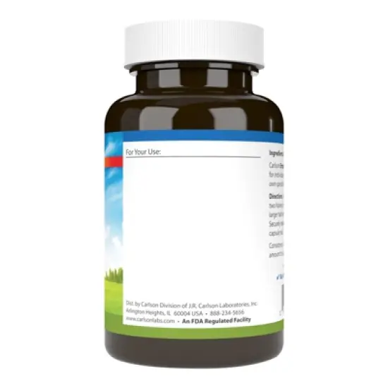 Carlson - Empty Gelatin Capsules, Easy to Separate and Fill, with Screw Cap Bottle image {2}