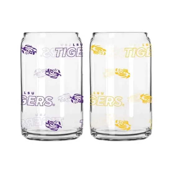 NCAA LSU Tigers 2pk Glass Can - 16oz image {1}