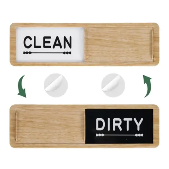 Unique Bargains Kitchen Hotel Indicating Clean Dirty Sign Rectangle Dishwasher Magnet image {6}