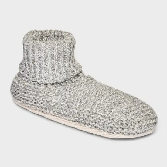 Women's Marled Knit Faux Shearling Lined Booties with Grippers - Stars Above&trade; 4-10 image {5}