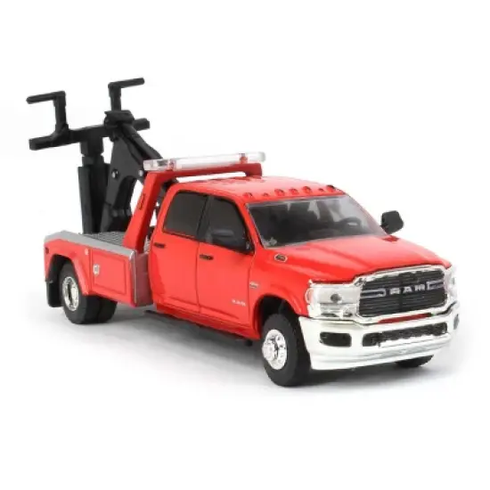 Greenlight Collectibles 1/64 Flame Red 2022 Ram 3500 Wrecker Tow Truck Dually Drivers 11 46110-F image {1}