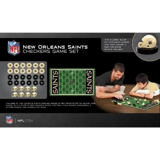 MasterPieces Officially licensed NFL New Orleans Saints Checkers Board Game for Families and Kids ages 6 and Up image {3}