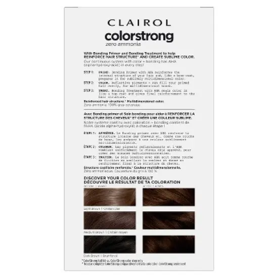 Clairol ColorStrong Ammonia Free Permanent Hair Color Dye Kit - 5 Medium Brown image {1}