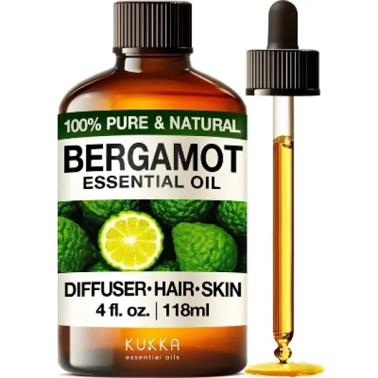 Bergamot Essential Oil (4 Fl Oz / 118 ml) -KUKKA  Bergamot Oil for Diffuser and Skin -Soap Making Scent DIY image {6}
