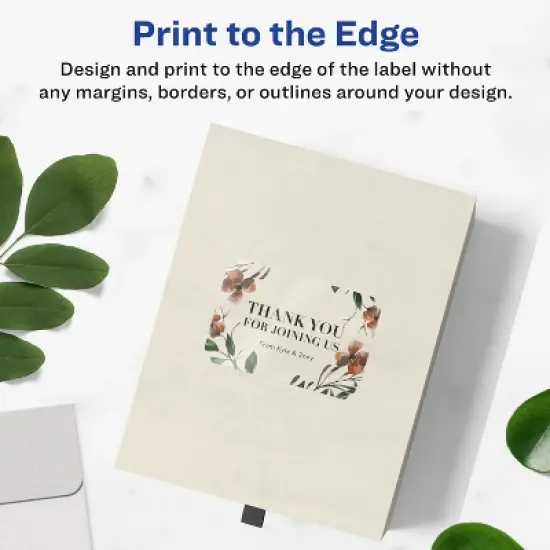 Avery Glossy Clear Rectangle Scalloped Labels with Sure Feed, 2" x 3" image {2}