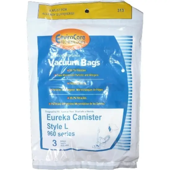 Eureka Style L 930, 965 Series Micro Filtration Vacuum Cleaner Bags 9 Pack image {1}