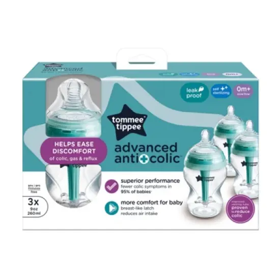 Tommee Tippee Advanced Anti-Colic Baby Bottle Set - 9oz/3pk image {1}