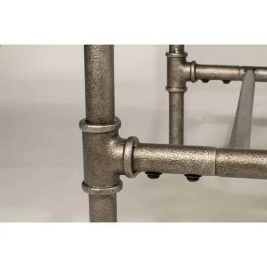 Dillon Counter Height Bench Metal Pewter Woven Fabric - Hillsdale Furniture image {6}